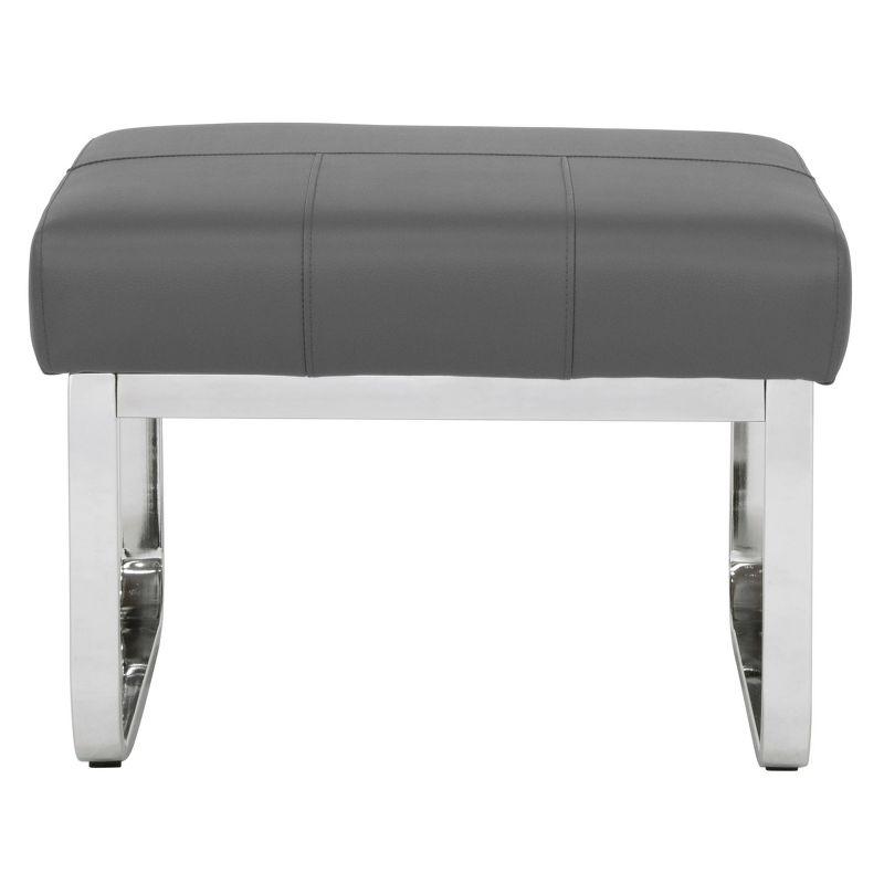 Rectangular Allure Modern Blended Leather Ottoman - Studio Designs Home