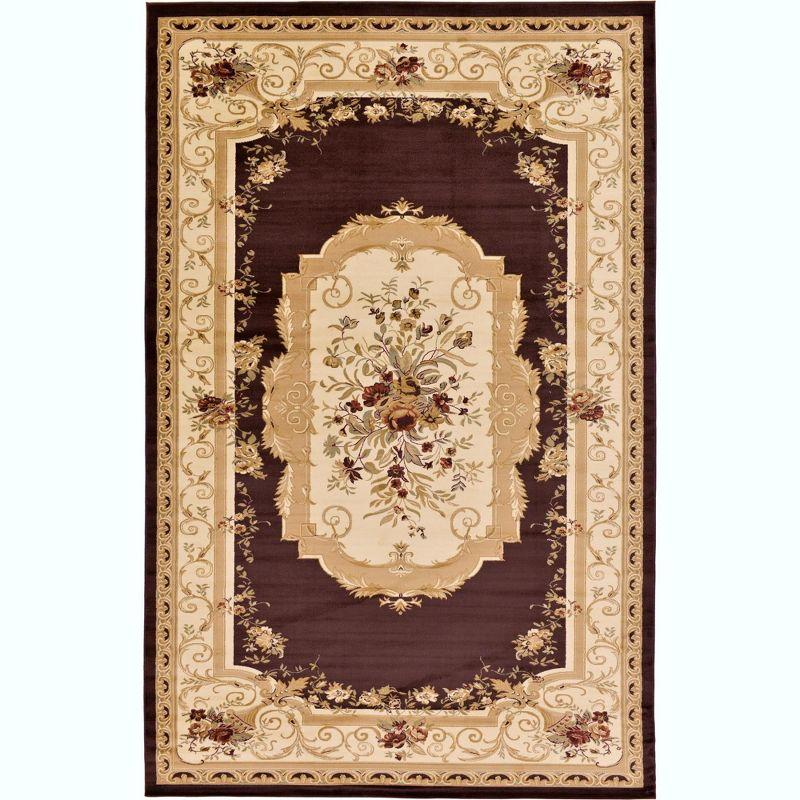 Unique Loom Versailles Collection Area Rug - Henry (10' 6" x 16' 5" Rectangle Brown/Cream)