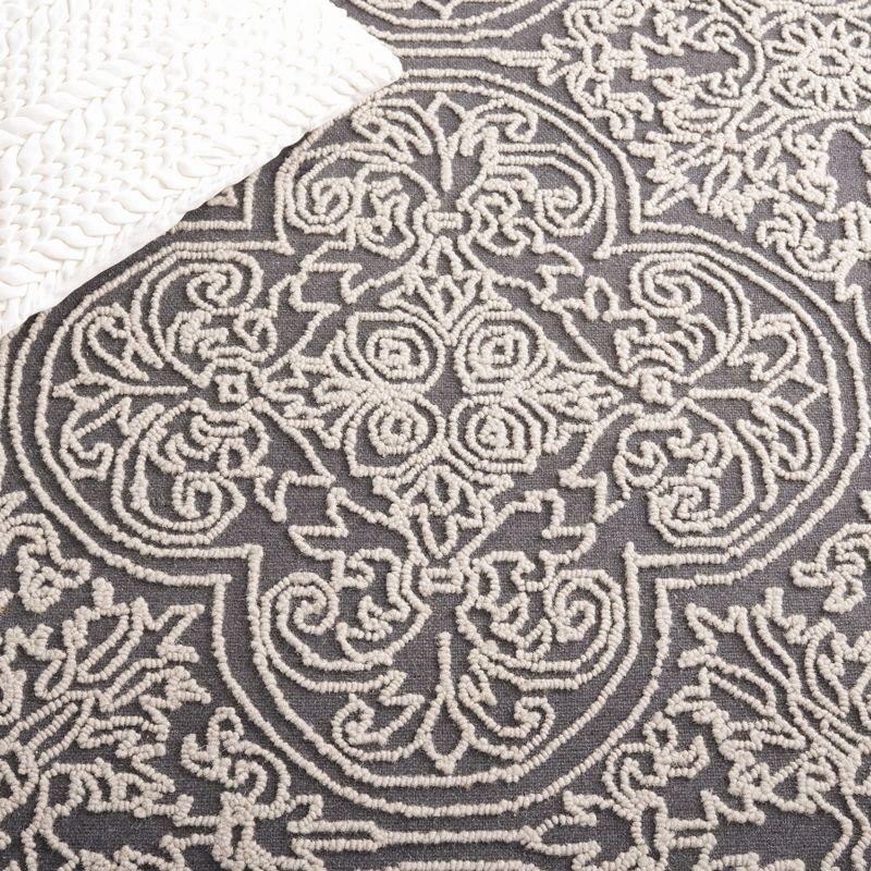 Trace TRC101 Hand Tufted Indoor Area Rug - Dark Grey/Light Grey - 6'x6' - Safavieh