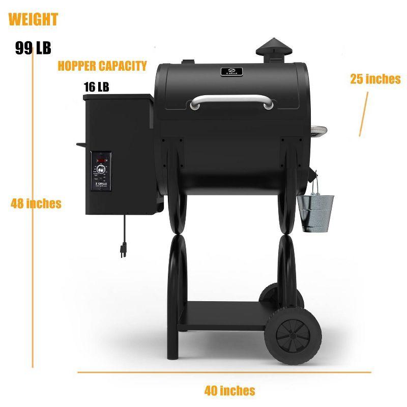 Black Cast Iron Wood Pellet Grill with Rotisserie