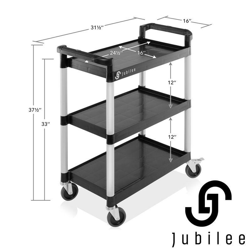 Jubilee 3-Tier Utility Service Cart with Wheels