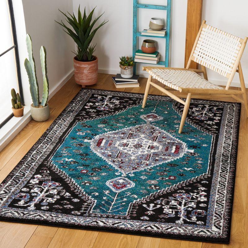 Vintage Hamadan VTH201 Power Loomed Area Rug - Green/Black - 5'3"x7'6" - Safavieh.