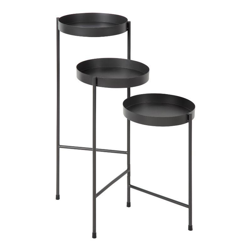 Kate and Laurel - Finn Metal Tri-Level Plant Stand