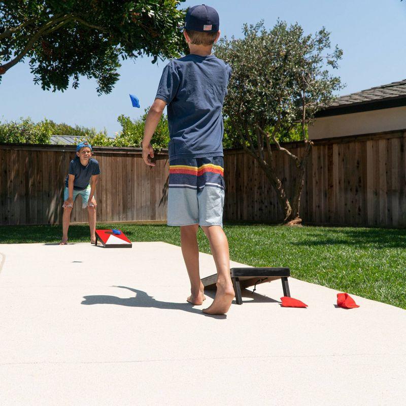 GoSports Junior Size Red and Blue Cornhole Game Set with 6 Bean Bags