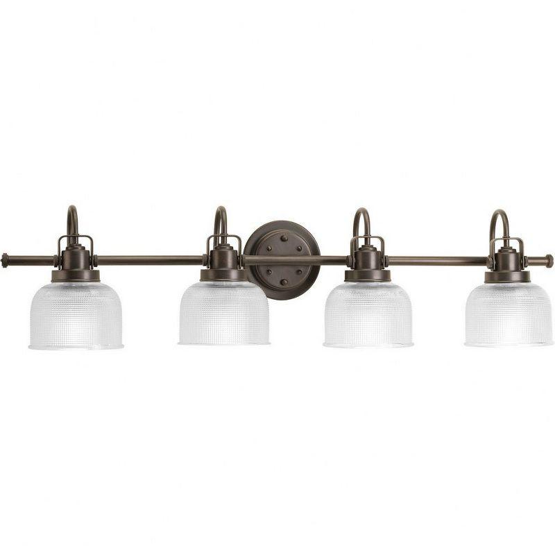 Rosser 4 Light Ribbed Dimmable Vanity Light