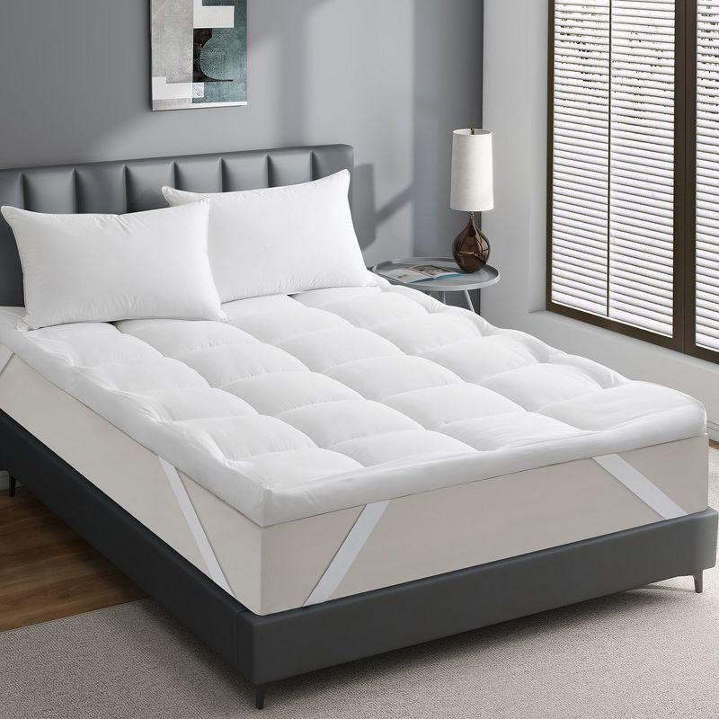 Peace Nest Ultra Loft 3" & 4" Mattress Topper, Plush Down Alternative Filling for Ultimate Comfort