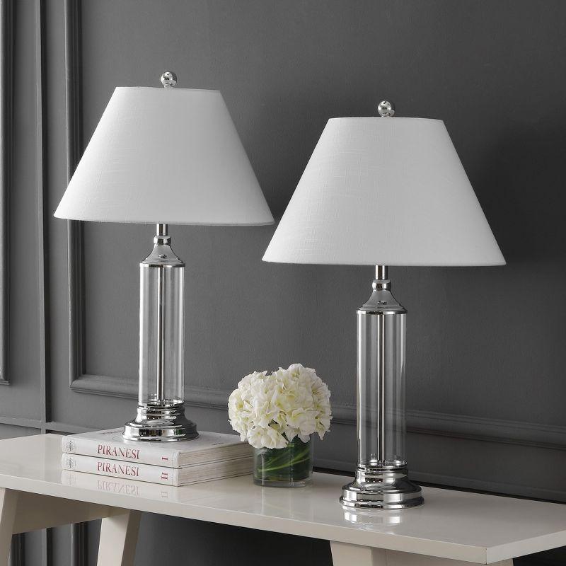 JONATHAN Y Astor Glass LED Table Lamp