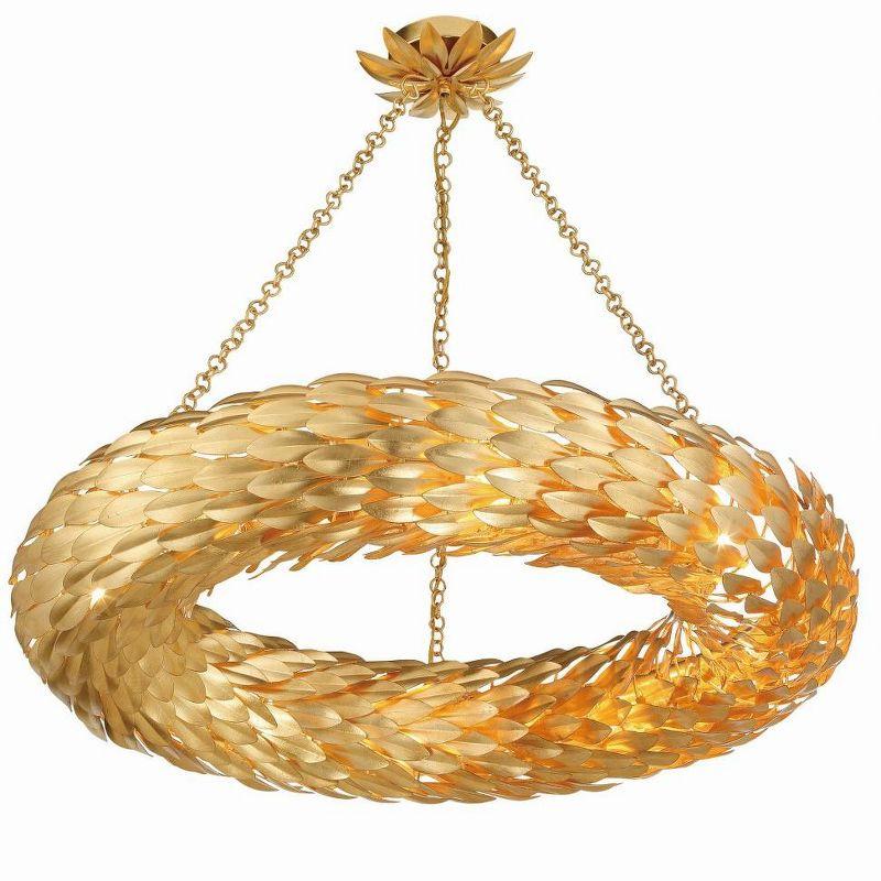 Crystorama Lighting Broche 8 - Light Pendant in  Antique Gold