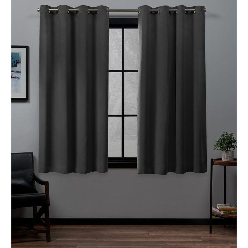 Set of 2 Academy Total Blackout Grommet Top Curtain Panel - Exclusive Home