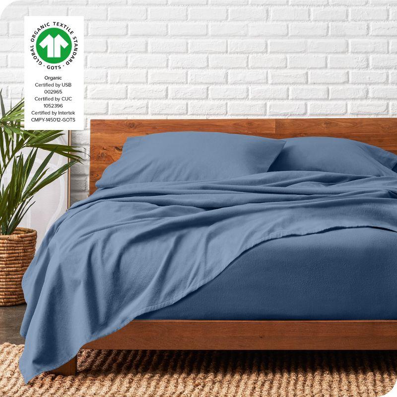 Bare Home Organic 100% Cotton Flannel Sheet Set