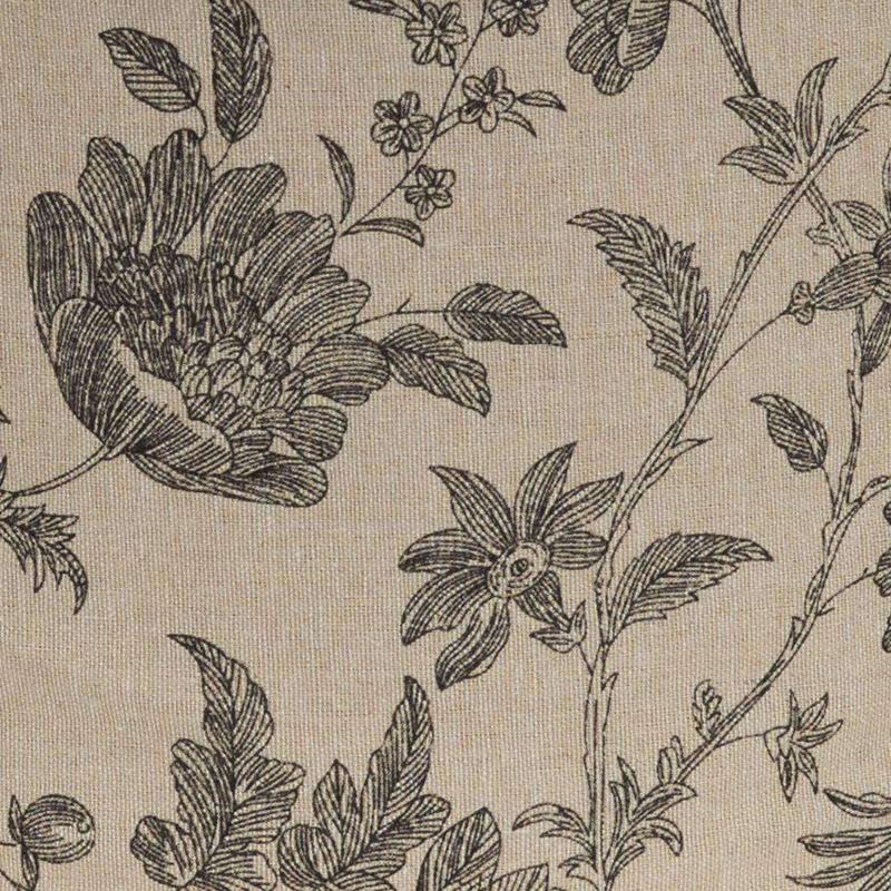 Round Hat Boxes with Lids, Detailed Floral Print with Faux Leather Lids, Large, Medium and Small, Black and Tan