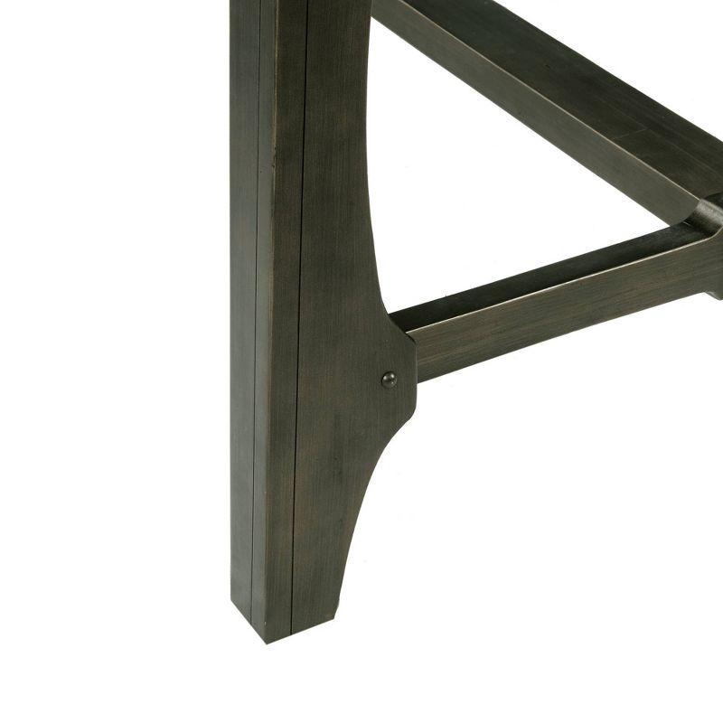 Ink+Ivy Oliver Extendable Dining Table Gray: Self-Storing Leaf, Seats Six, Antique Bronze Legs