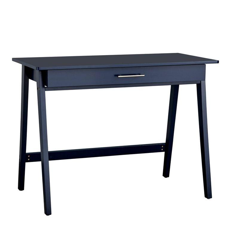 Buylateral Rollins Compact Single Drawer Writing Desk Blue: Compact MDF & Pine Wood Frame, Laminated Surface, 30.25" Height