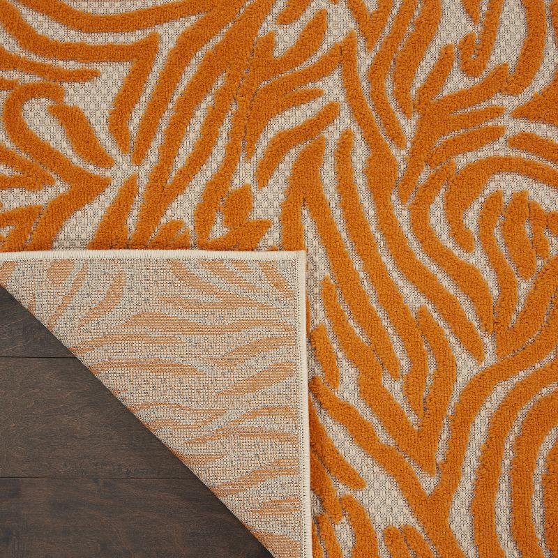 Nourison Aloha Vibrant Zebra Indoor/Outdoor Area Rug Orange 2'8" x 4'