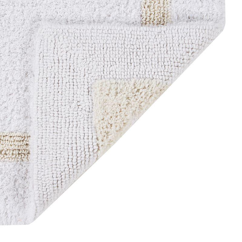 Better Trends Hotel 100% Cotton Tufted Two Tone Reversible Bath Rug 24" x 40" Rectangle - White/Ivory