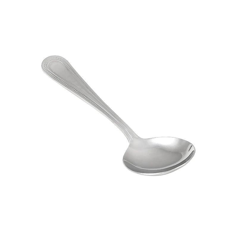Winco Dots Stainless-Steel Bouillon Spoon, Heavyweight, 6.75" (12 Pack) (Set of 12)