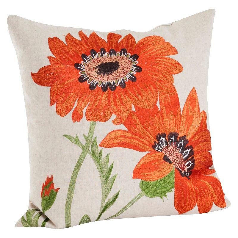 Embroidered Throw Pillow