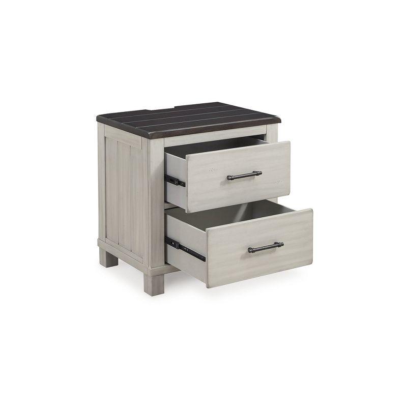 Signature Design by Ashley Darborn 2 Drawer Nightstand, Gray & Brown