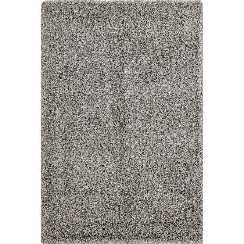 Cloud Gray Solid Shag 4' x 6' Easy Care Area Rug