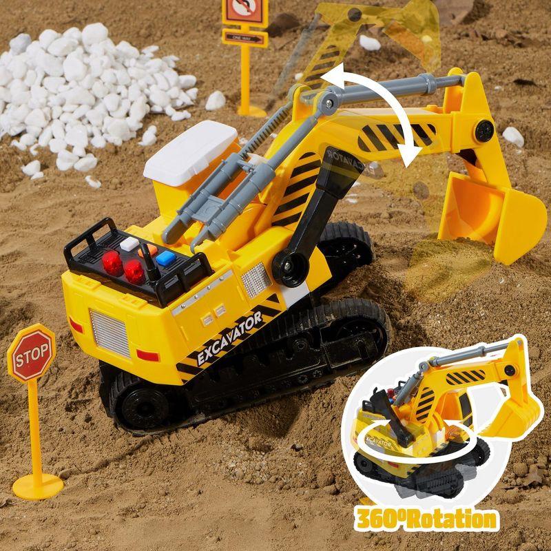 Joyfy Construction Toys for Boys Kids Toddlers, Excavator, Dump Truck and Loader Toy Trucks Construction Truck Toys Christmas Birthday Gifts for Boys