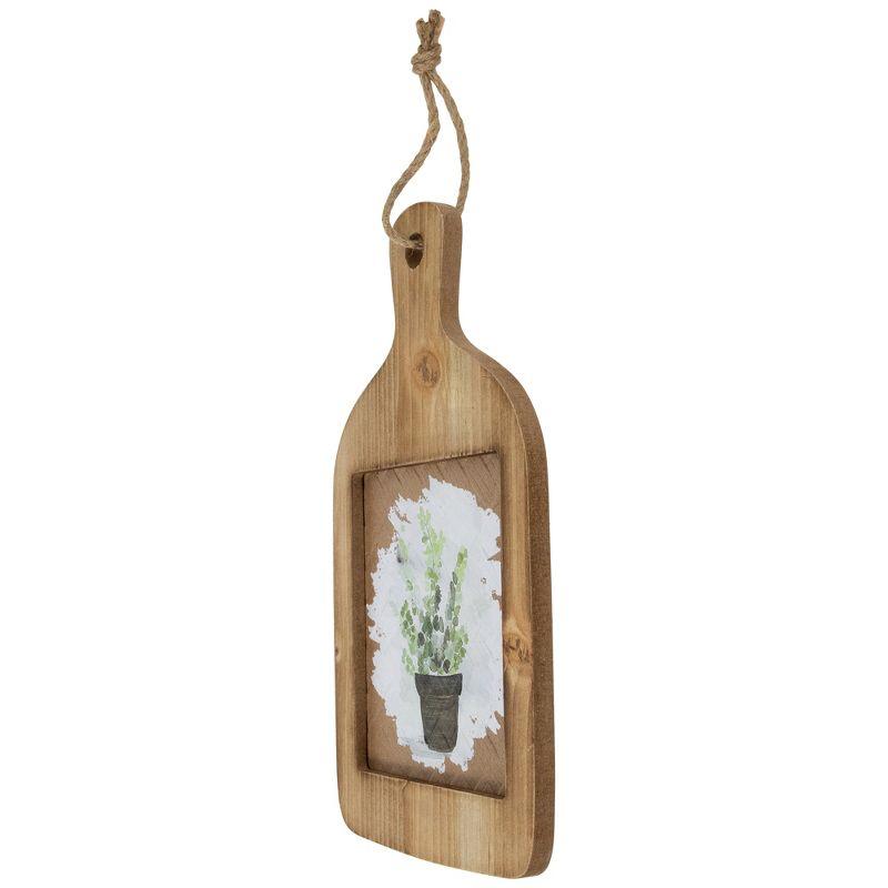 Northlight Natural Cutting Board Wooden Floral Wall Decoration - 10.5"