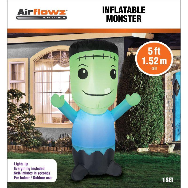 Occasions 5' Inflatable Monster, 5 ft Tall, Multicolored