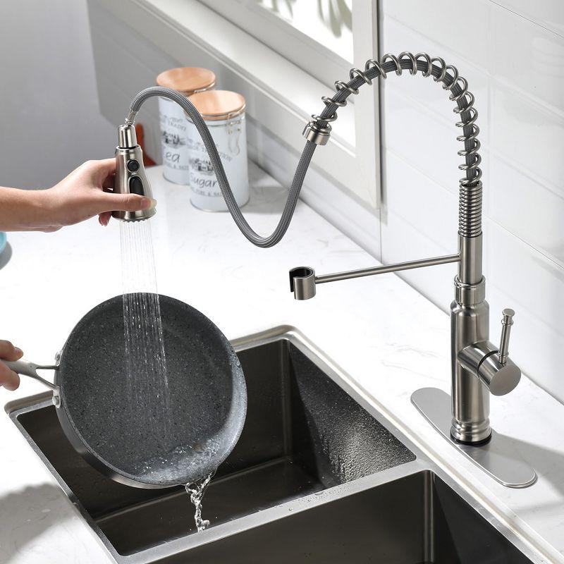 Brushed Nickel Touch Kitchen Faucet with Pull-Down Sprayer