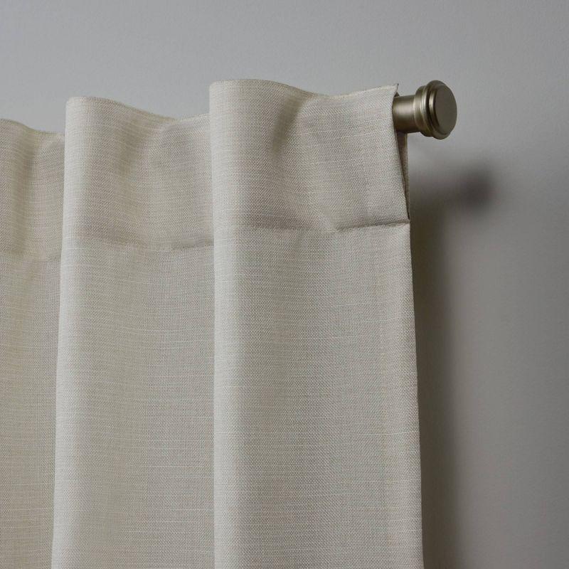 Nicole Miller Nicole Miller Faux Linen Slub Textured Hidden Tab/Rod Pocket Top Light Filtering Curtain Panel Pair (Set of 2)