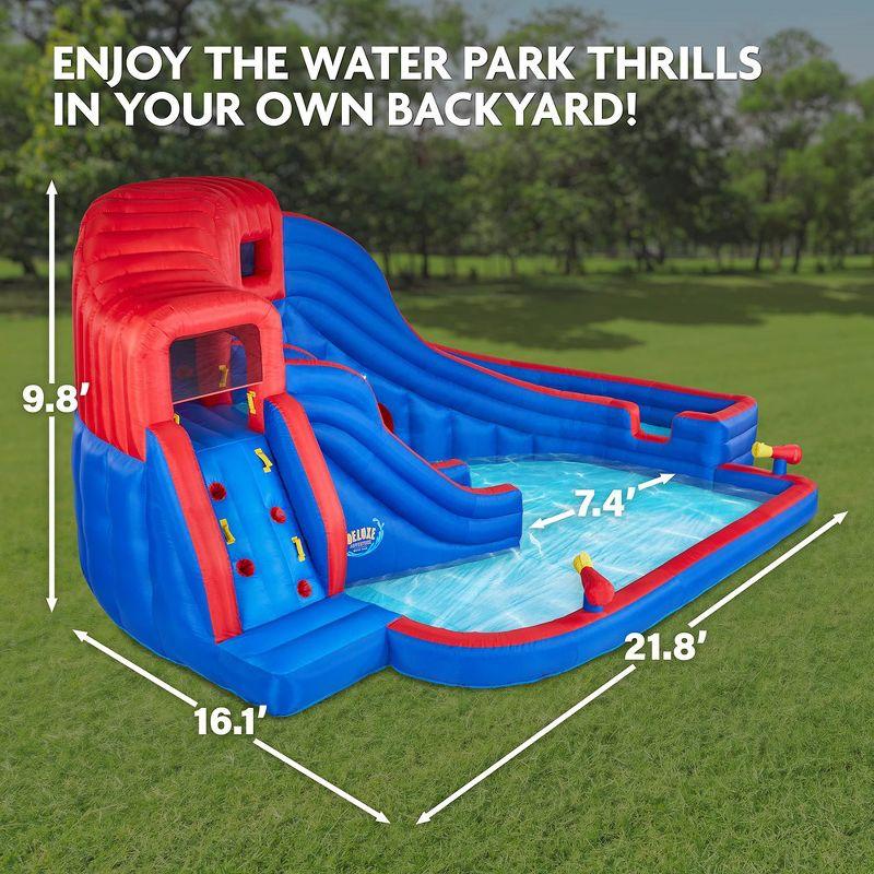 Sunny & Fun Inflatable Blue and Red Kids Water Slide Park