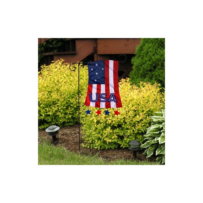 Briarwood Lane Patriotic Applique Garden Flag USA Stars & Stripes 18" x 12.5"