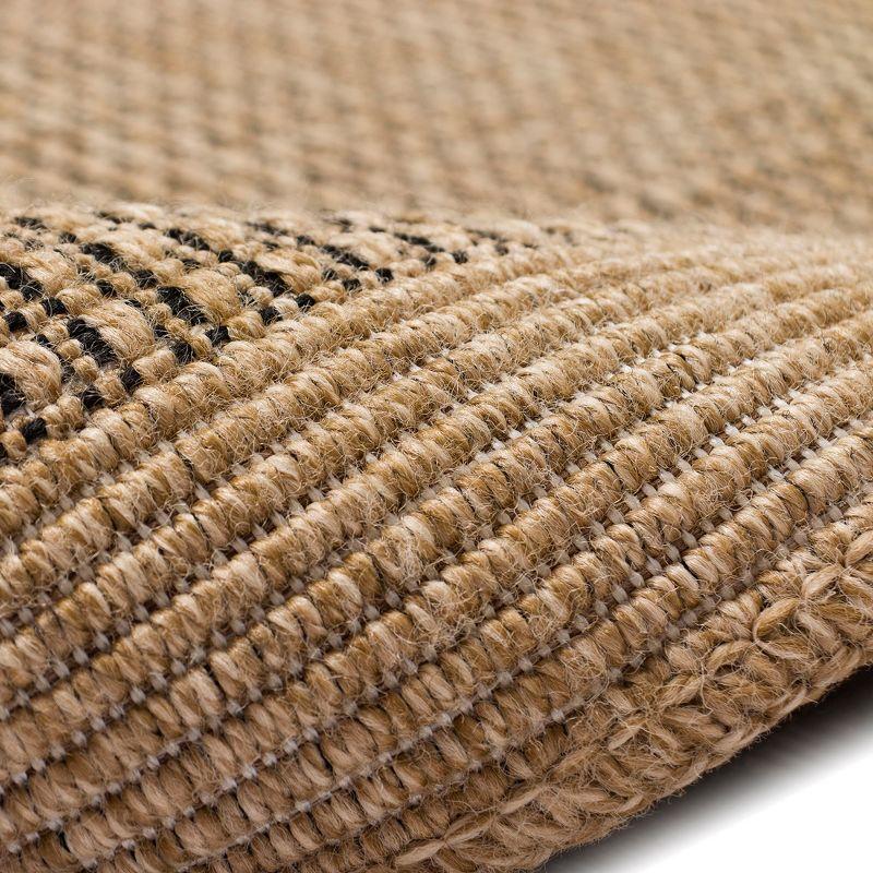 Liora Manne Sahara Texture Border Indoor/Outdoor Rug Natural 7'10" Square