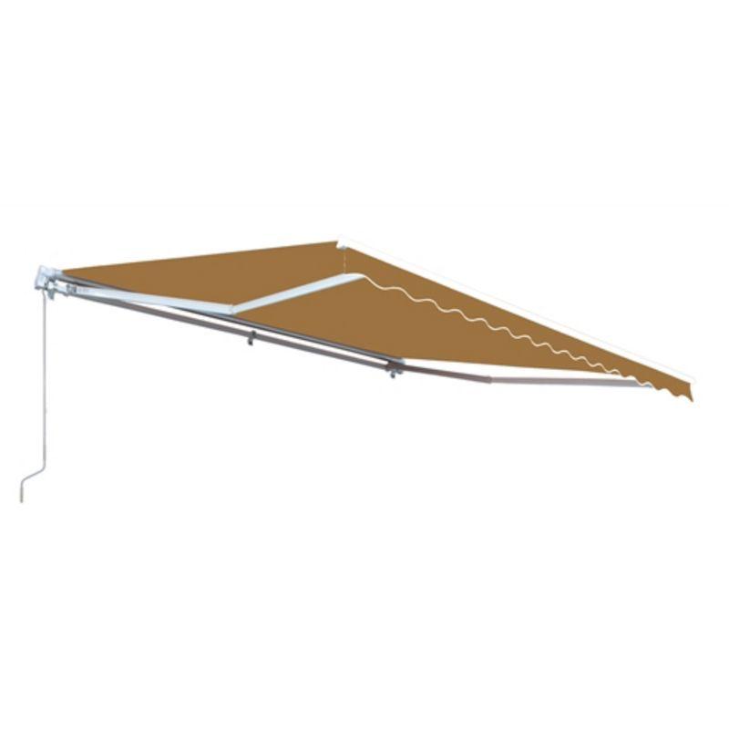 Motorized Retractable White Frame Patio Awning