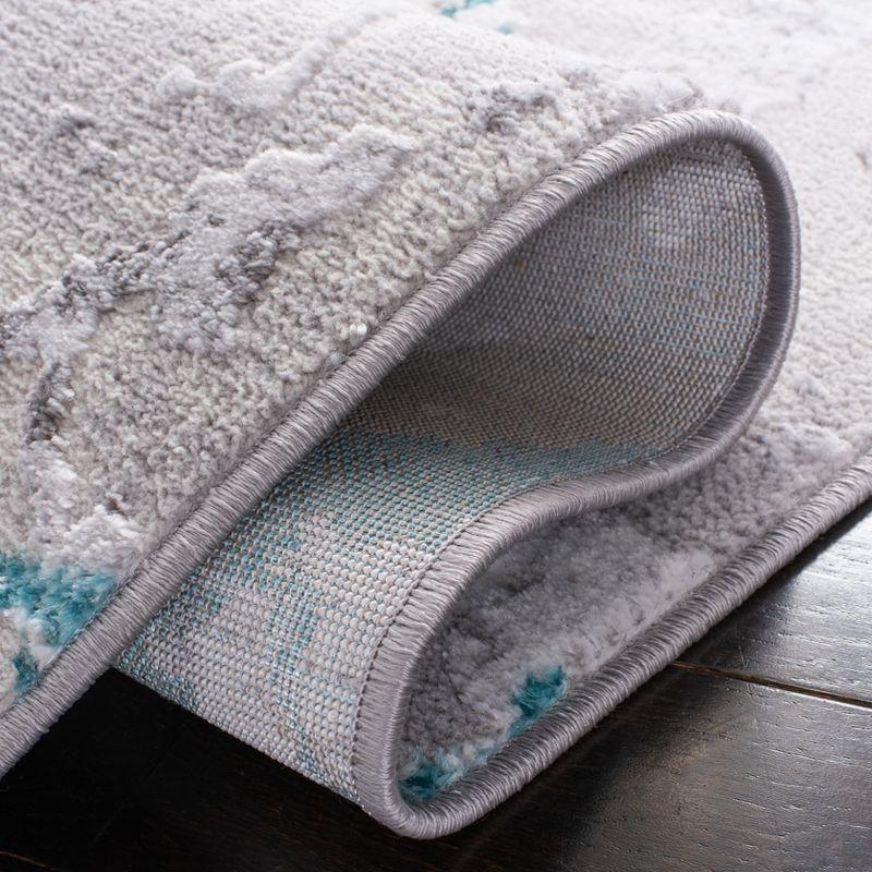 Amelia ALA293 Power Loomed Indoor Area Rug - Grey/Aqua - 8'x10' - Safavieh