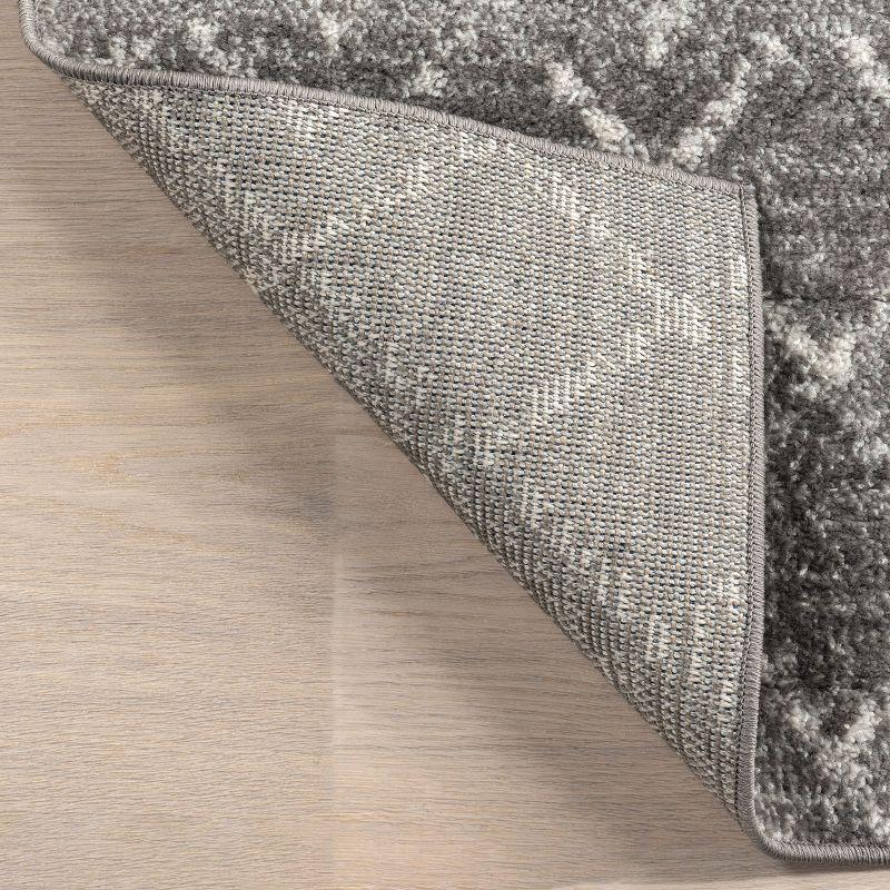 Nuloom 10 Square Moroccan Blythe Indoor Area Rug, Dark Grey, Faded Bohemian Design, Stain Resistant, BedroomLiving Room, Kitchen,