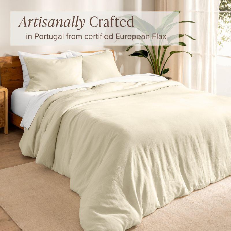 Bare Home Modern & Contemporary 100% Linen Duvet Cover Set