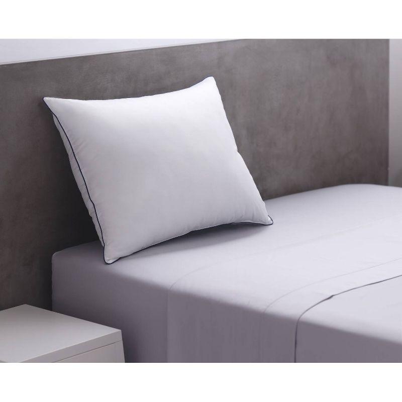 Standard White Hypoallergenic Microfiber Bed Pillow 2-Pack