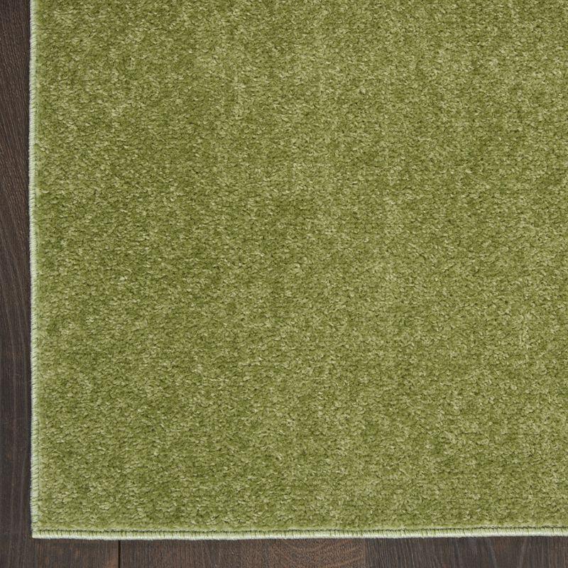 Mossy Green Soft-Textured 2' x 4' Outdoor Essentials Rug
