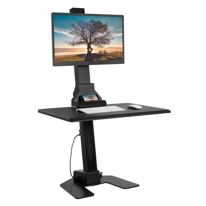 Mount-It Electric Standing Desk Converter, Tabletop Stand Desk w/ Monitor Mount, 28" Wide Platform