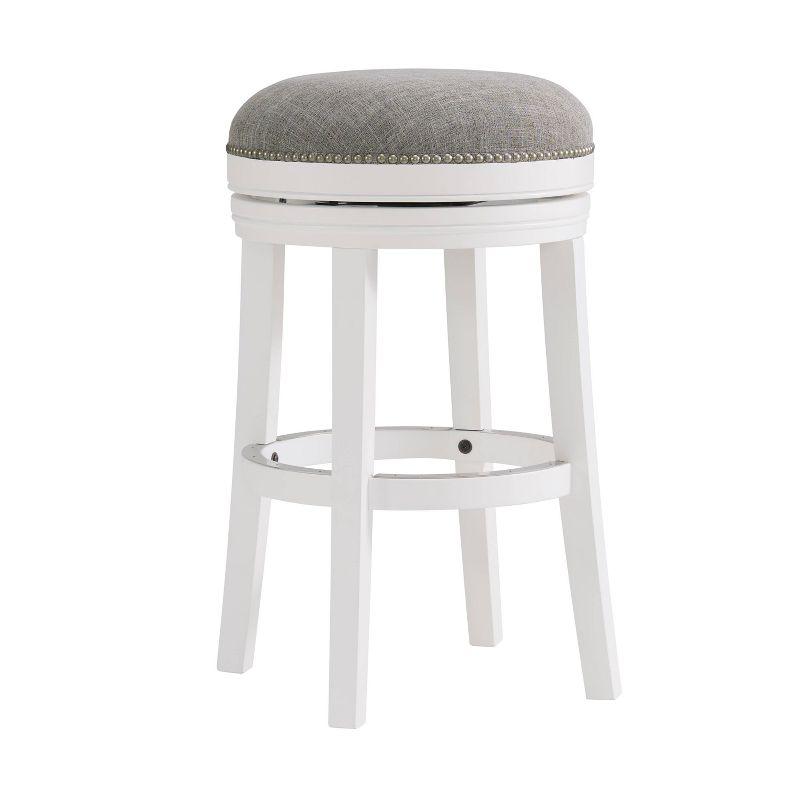 Clara Solid Rubber Wood Swivel Counter And Bar Stool