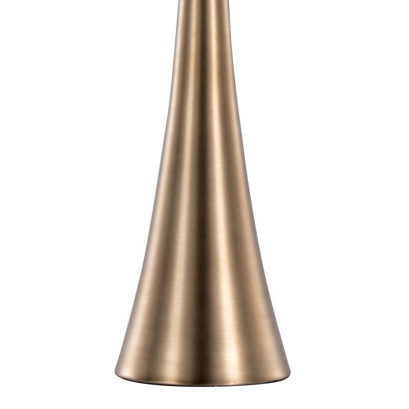 LumiSource (Set of 2) Diana 29" Contemporary Metal Table Lamps with White Linen Shade: UL Listed, Drum-Shaped