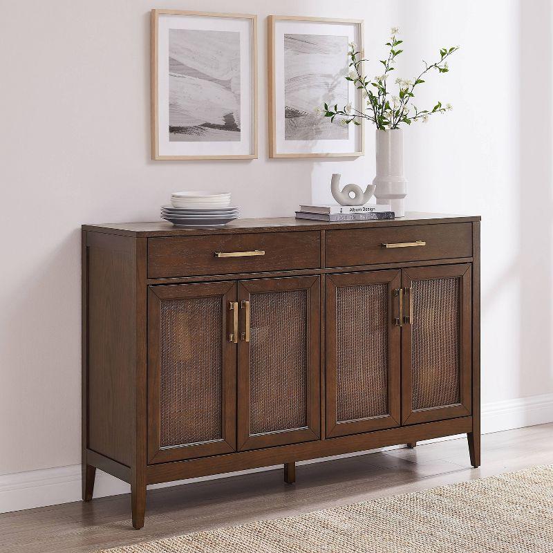 Crosley 56" Milo Sideboard Dark Brown