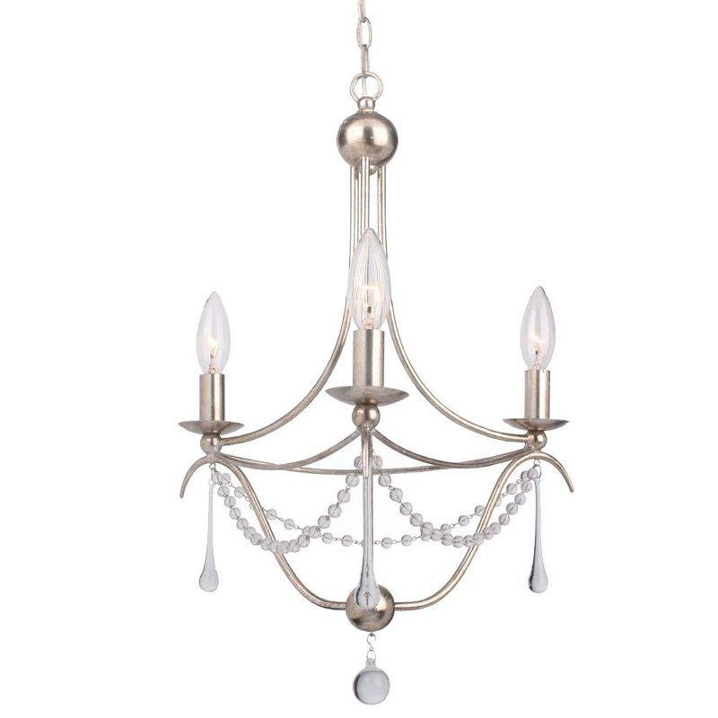 Crystorama Lighting Metro 3 - Light Chandelier in  Antique Silver