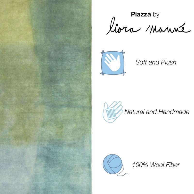 Liora Manne Piazza Watercolors Indoor Rug Sea Breeze 3'6" x 5'6"