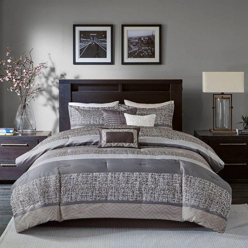 Madison Park Rhapsody 7 Piece Jacquard Comforter Set