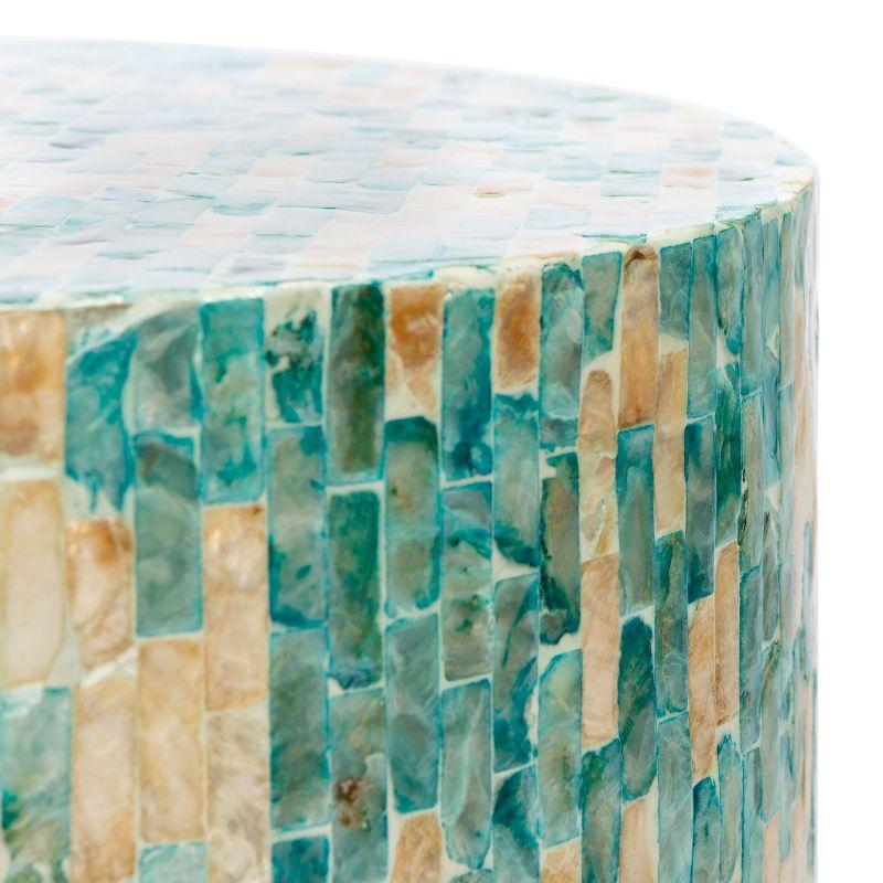 Presley Round Accent Table - Blue/Gold - Safavieh.