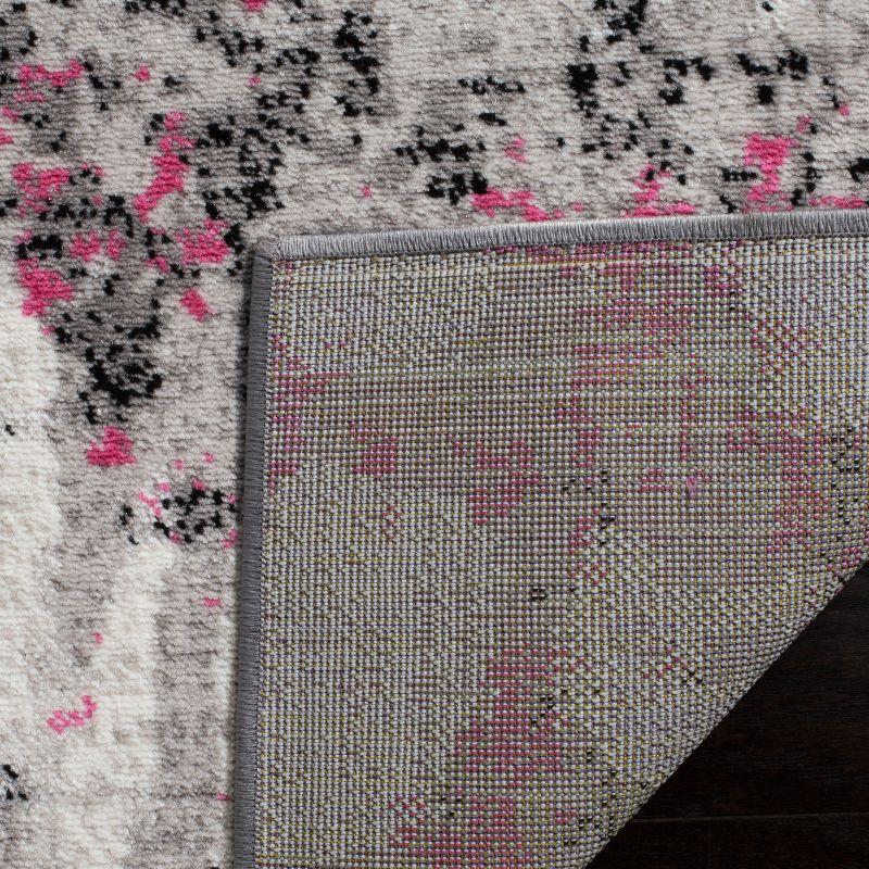 Skyler SKY193 Power Loomed Indoor Area Rug - Grey/Pink - 8'x10' - Safavieh