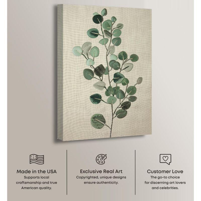Art Remedy Eucalyptus Embroidery Botanical Art Prints Wall Art by Art Remedy