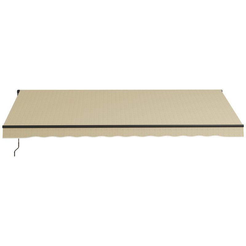 Outsunny 156'' W x 59'' D Polyester Cover Retractable Patio Awning