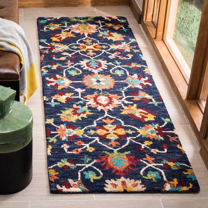 Aspen APN510 Hand Tufted Indoor Accent Rug - Navy/Red - 2'x3' - Safavieh