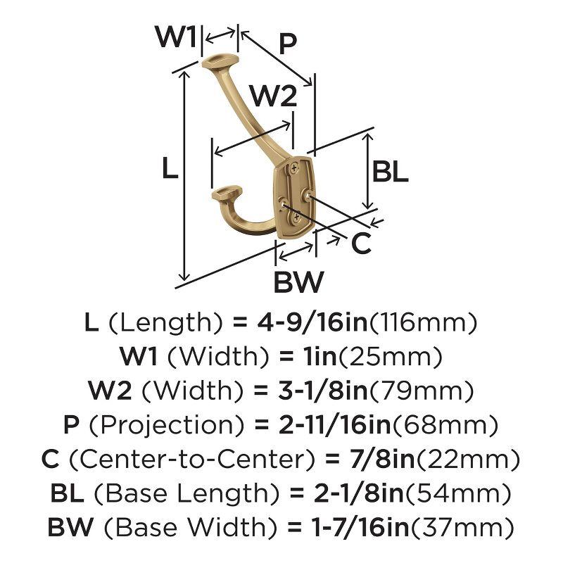 Vicinity Traditional Triple Prong Decorative Wall Hook